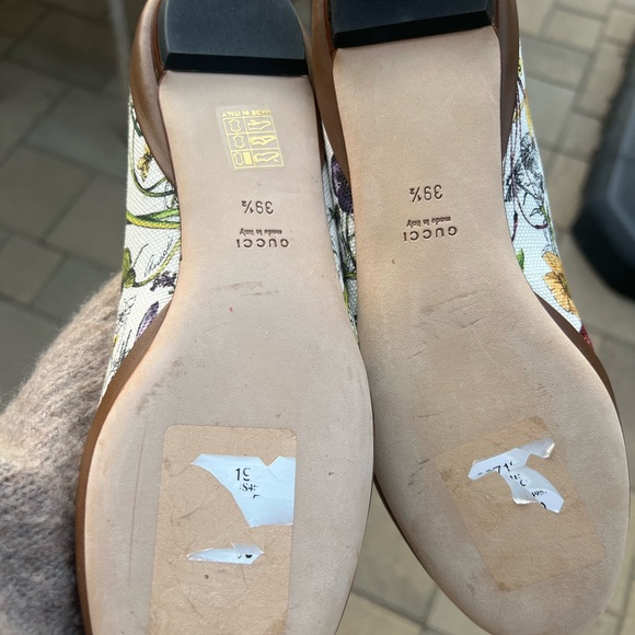 Gucci ballet flats- Horsebit Canvas Leather – Size 39.5 - Picture 12 of 15
